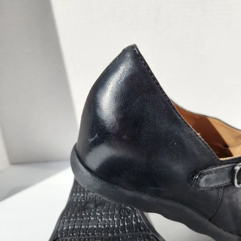 Dansko Marisa Black Leather Wedge Womens Size 39 US 8.5 - 9 Slip-on Comfort